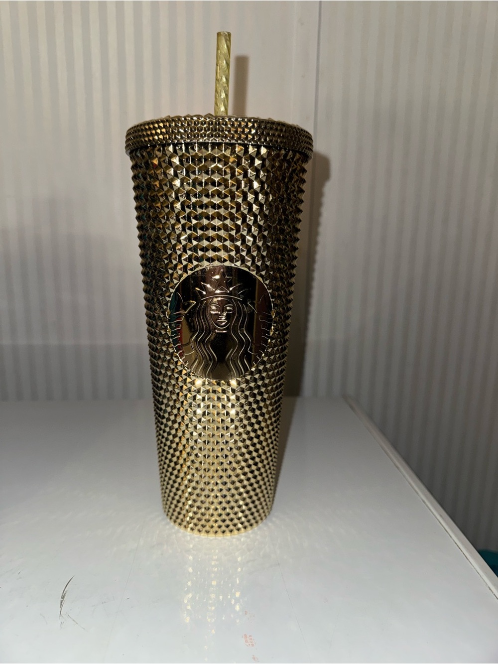 Starbucks Gold Studded Travel Cup with Logo